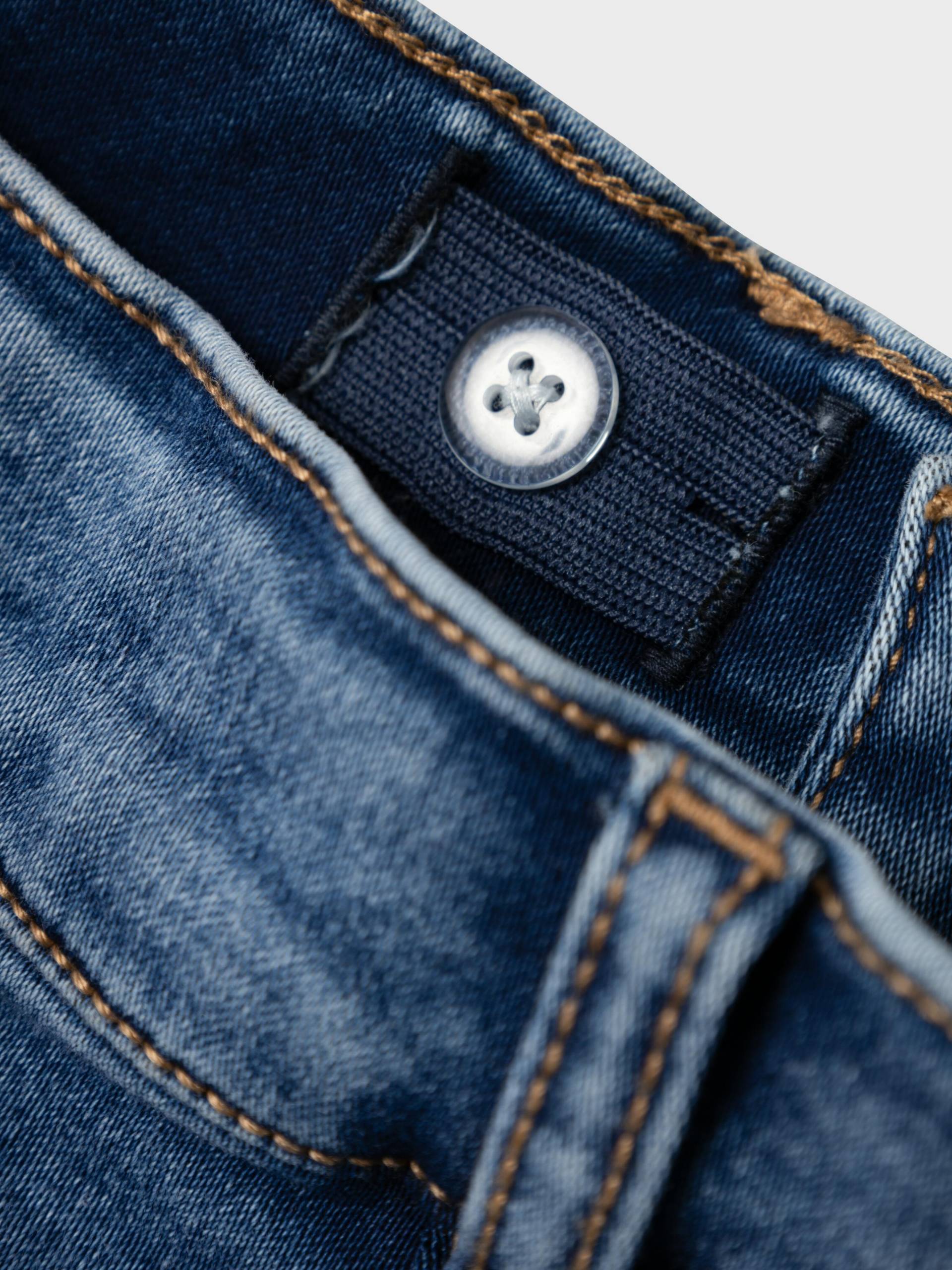 NAME IT - NKFSALLI SLIM FLEECE JEANS 6427-AN O medium blue denim - Gr. - 128 von NAME IT