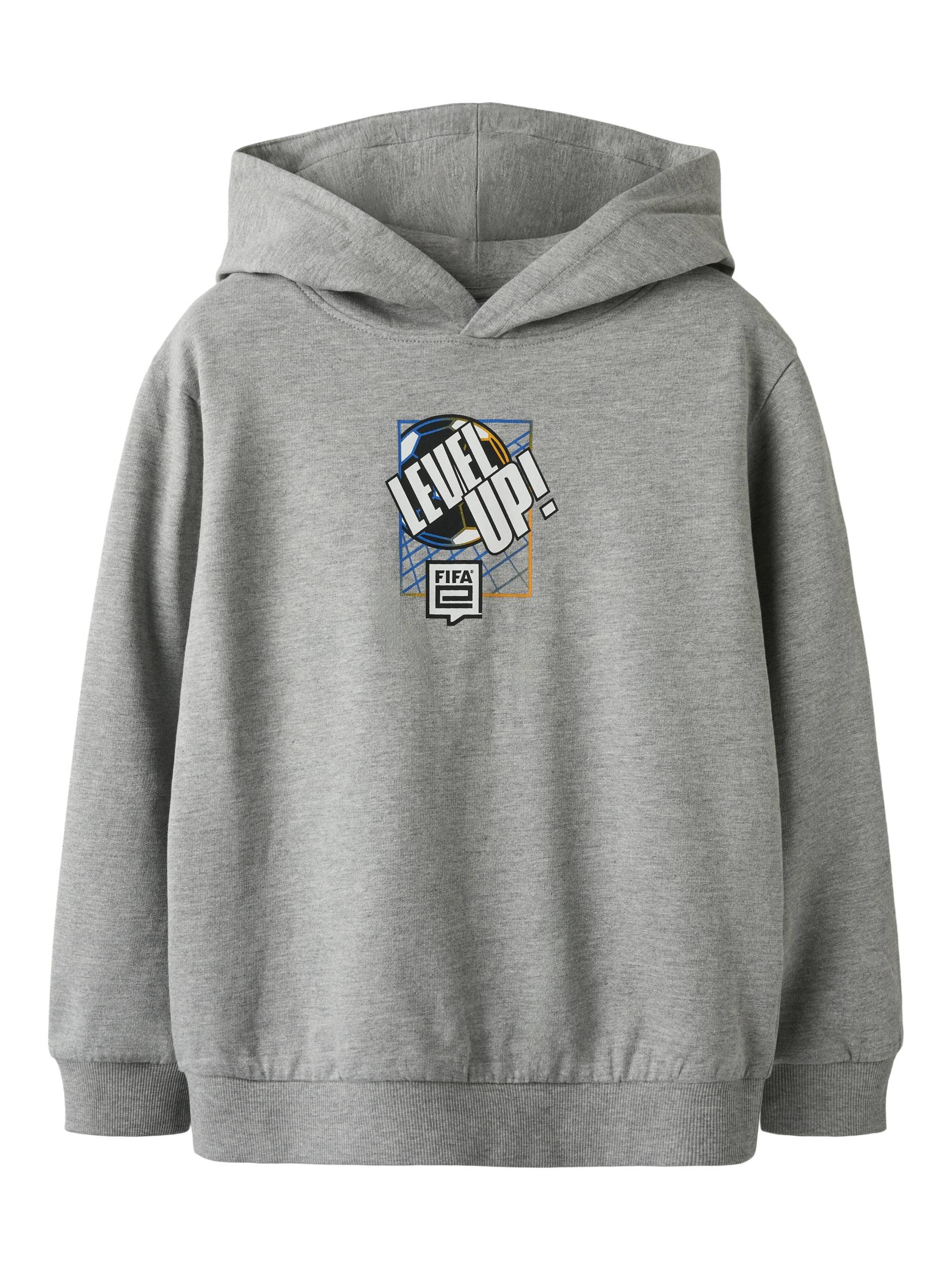 NAME IT - NKMONILES FIFAE NREG SWEAT WH BRU VDE grey melange von NAME IT