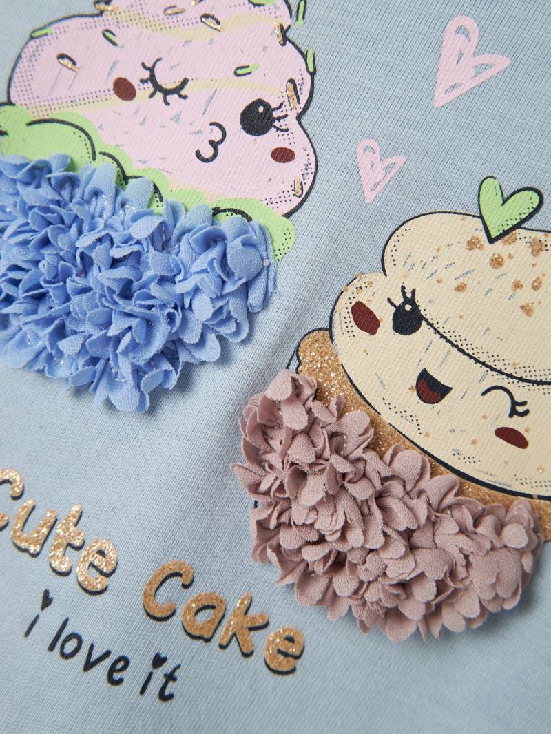 NAME IT - NMFBETHANY LS DRESS subdued blue - Gr. - 122 von NAME IT