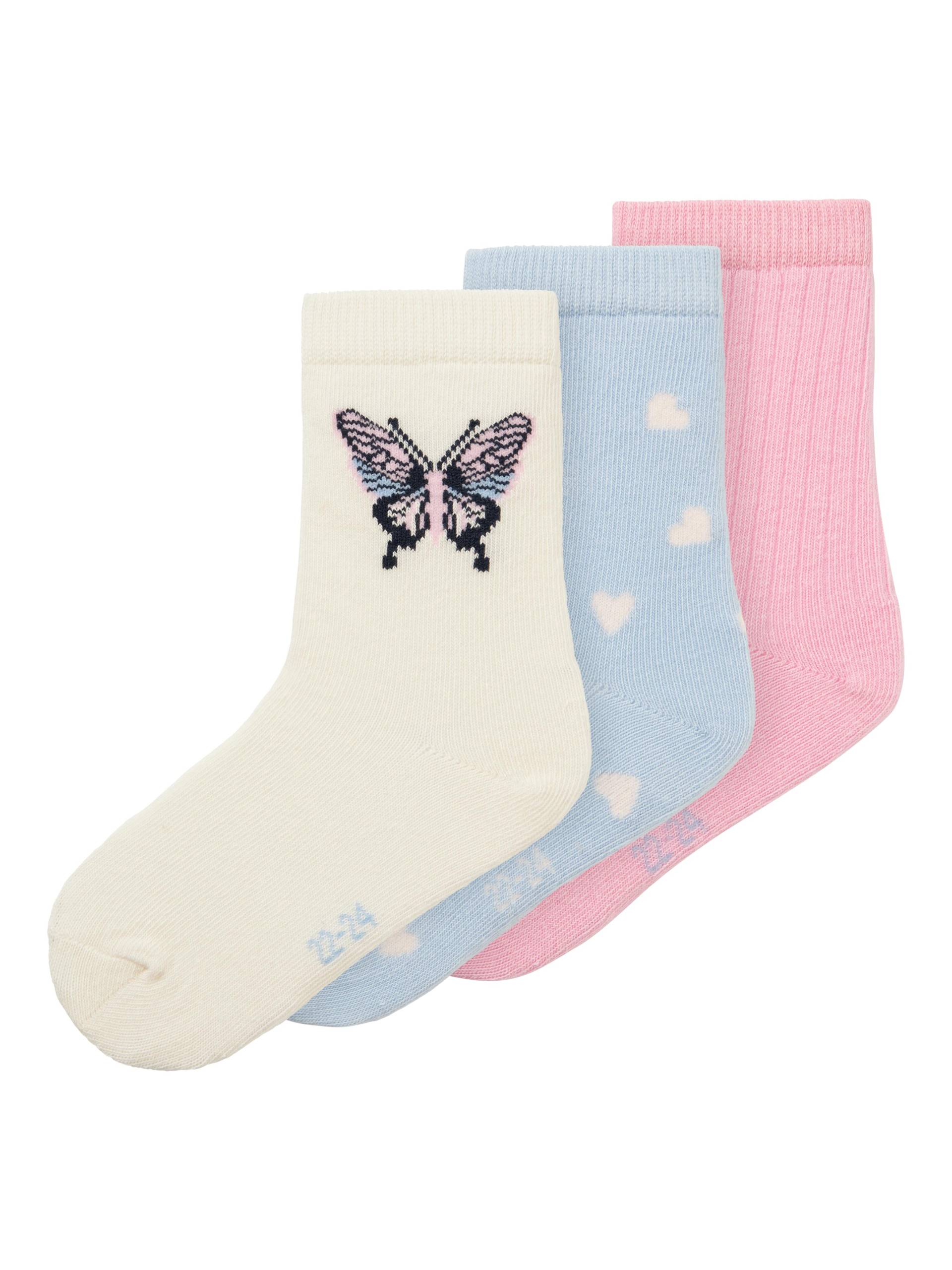 NAME IT - NMFDORTHEA 3P SOCK pink frosting - Gr. - 28/30 von NAME IT