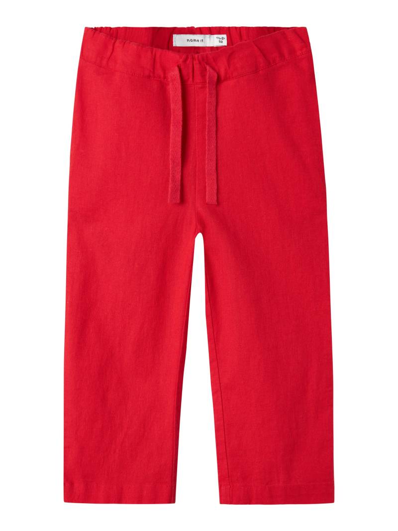 NAME IT - NMFFALINNEN STRAIGHT PANT chinese red - Gr. - 122 von NAME IT