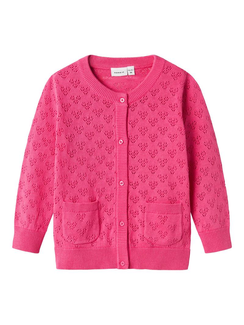 NAME IT - NMFFELOTTE LS KNIT CARD carmine rose - Gr. - 92 von NAME IT