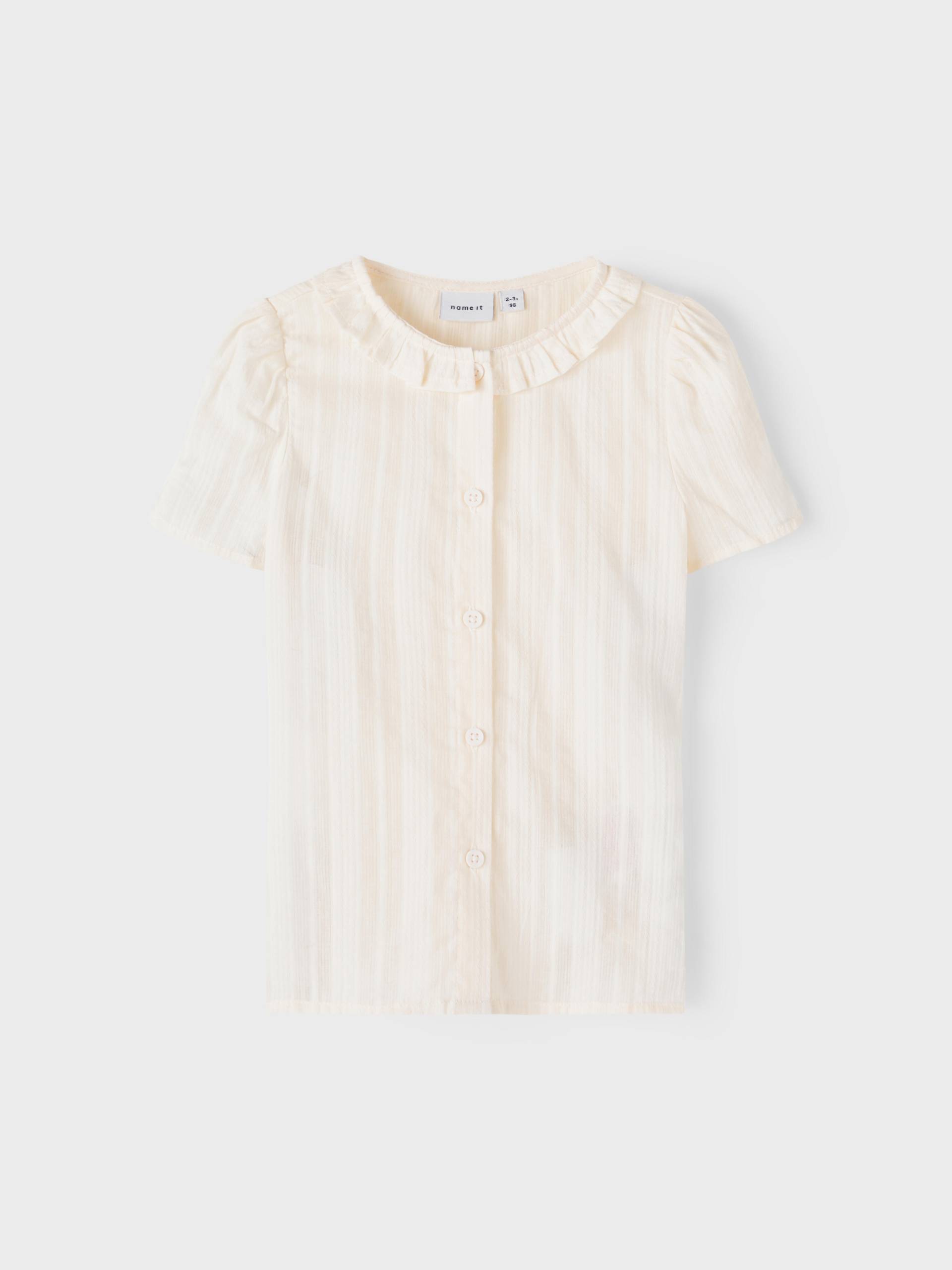 NAME IT - NMFHISOL SS SHIRT white alyssum - Gr. - 98 von NAME IT