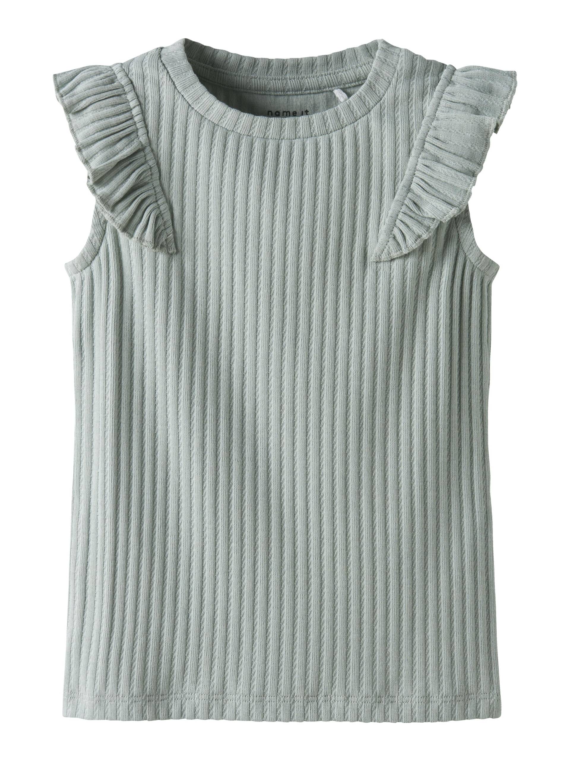 NAME IT - NMFJESSIA CAP TOP aqua gray - Gr. - 116 von NAME IT