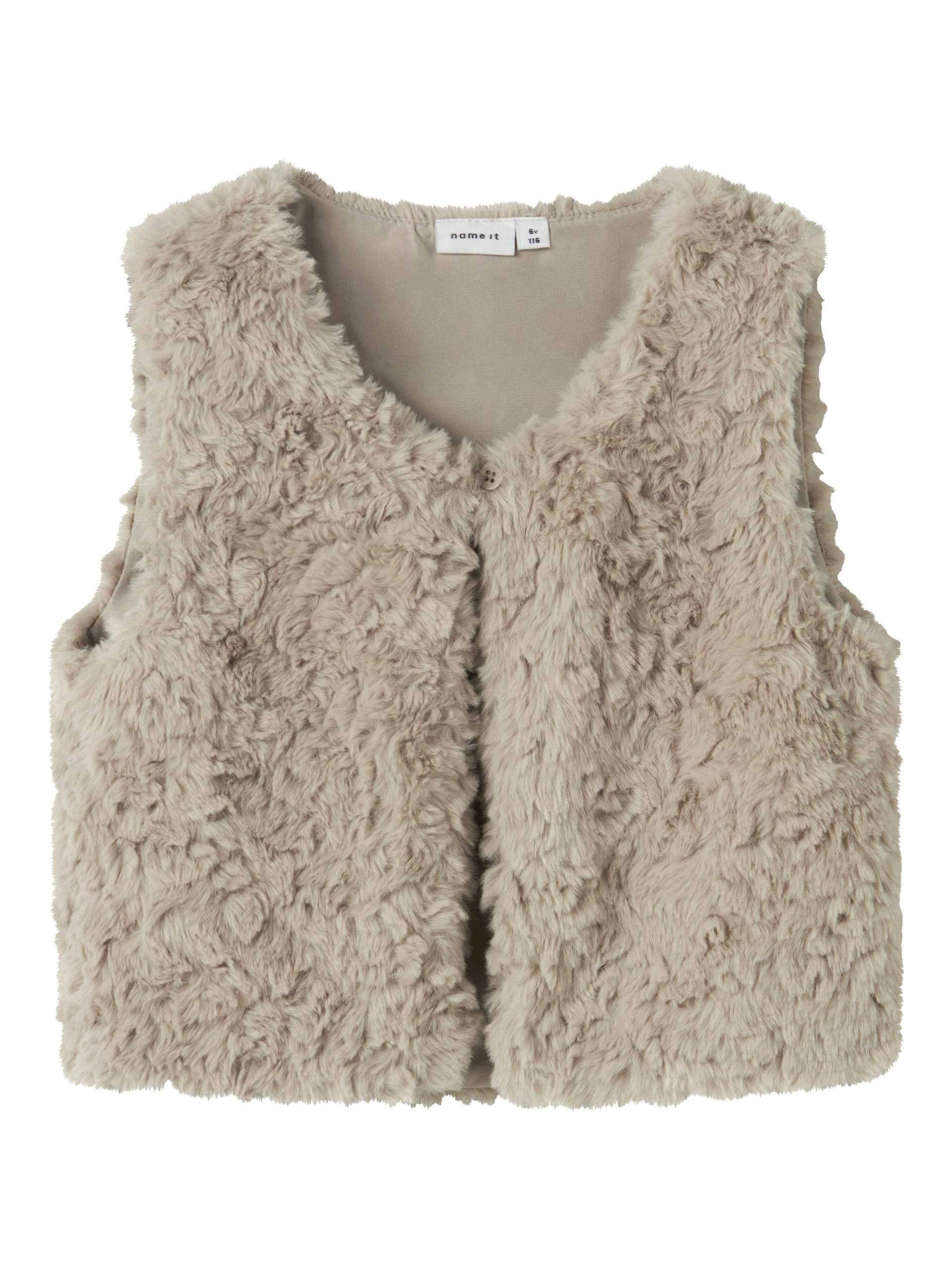 NAME IT - NMFNANO FAKE FUR VEST island fossil - Gr. - 92 von NAME IT