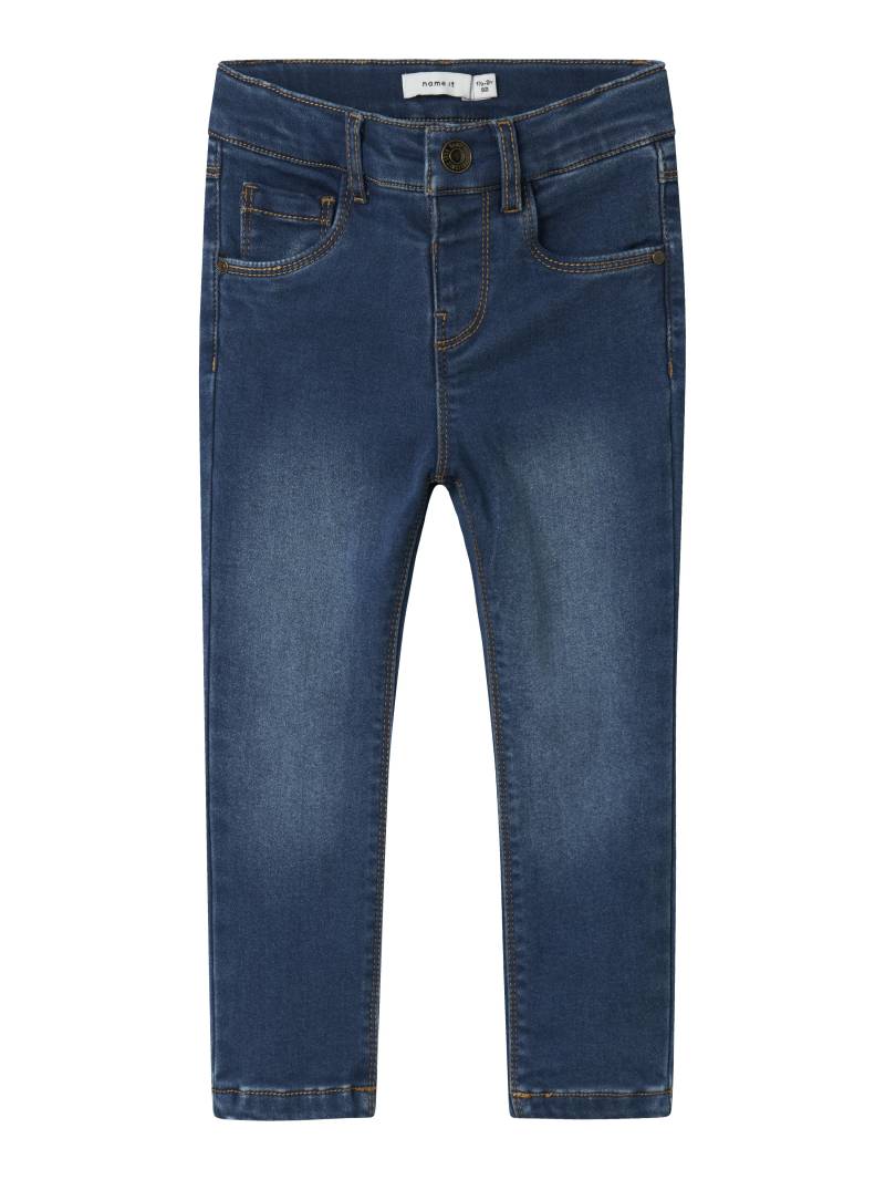NAME IT - NMFSALLI SLIM FLEECE JEANS 9981-AN O dark blue denim - Gr. - 116 von NAME IT