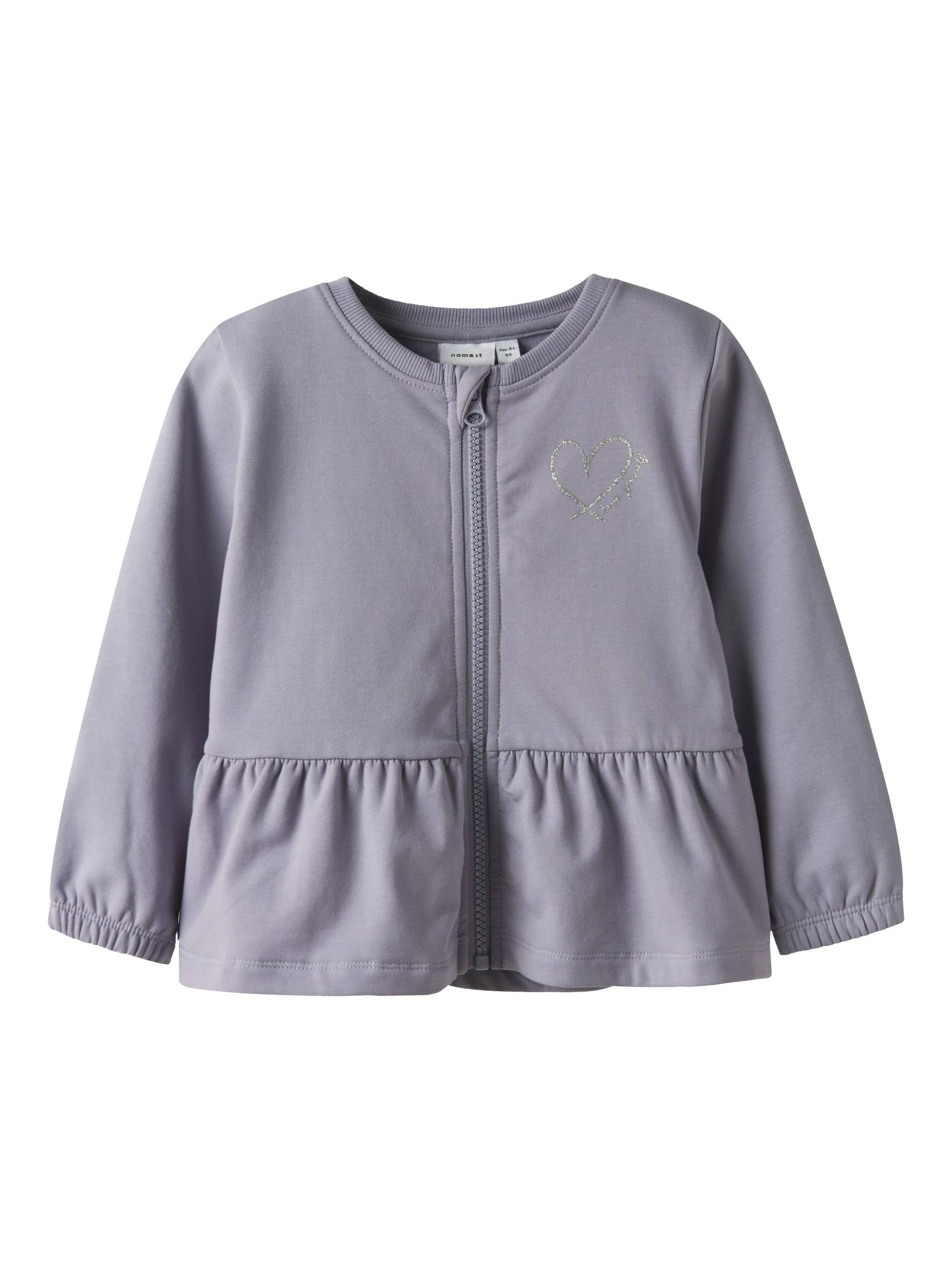 NAME IT - NMFTAIKA SWEAT CARD BRU lavender gray - Gr. - 116 von NAME IT