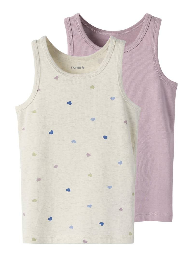 NAME IT - NMFTANK TOP 2P PEYOTE HEARTS NOOS peyote melange - Gr. - 116 von NAME IT