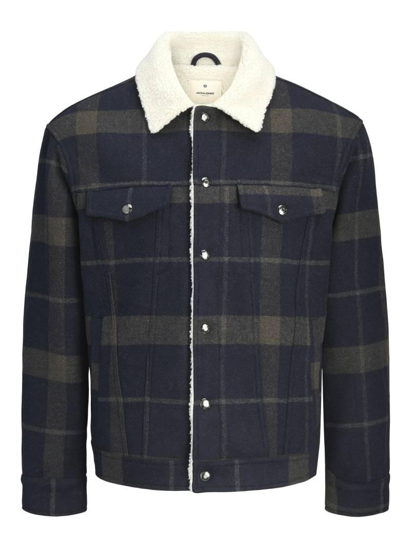 JACK&JONES - JPRBLUTEXAS WOOL BLEND TRUCKER JACKET SN dark navy - Gr. - L von JACK&JONES
