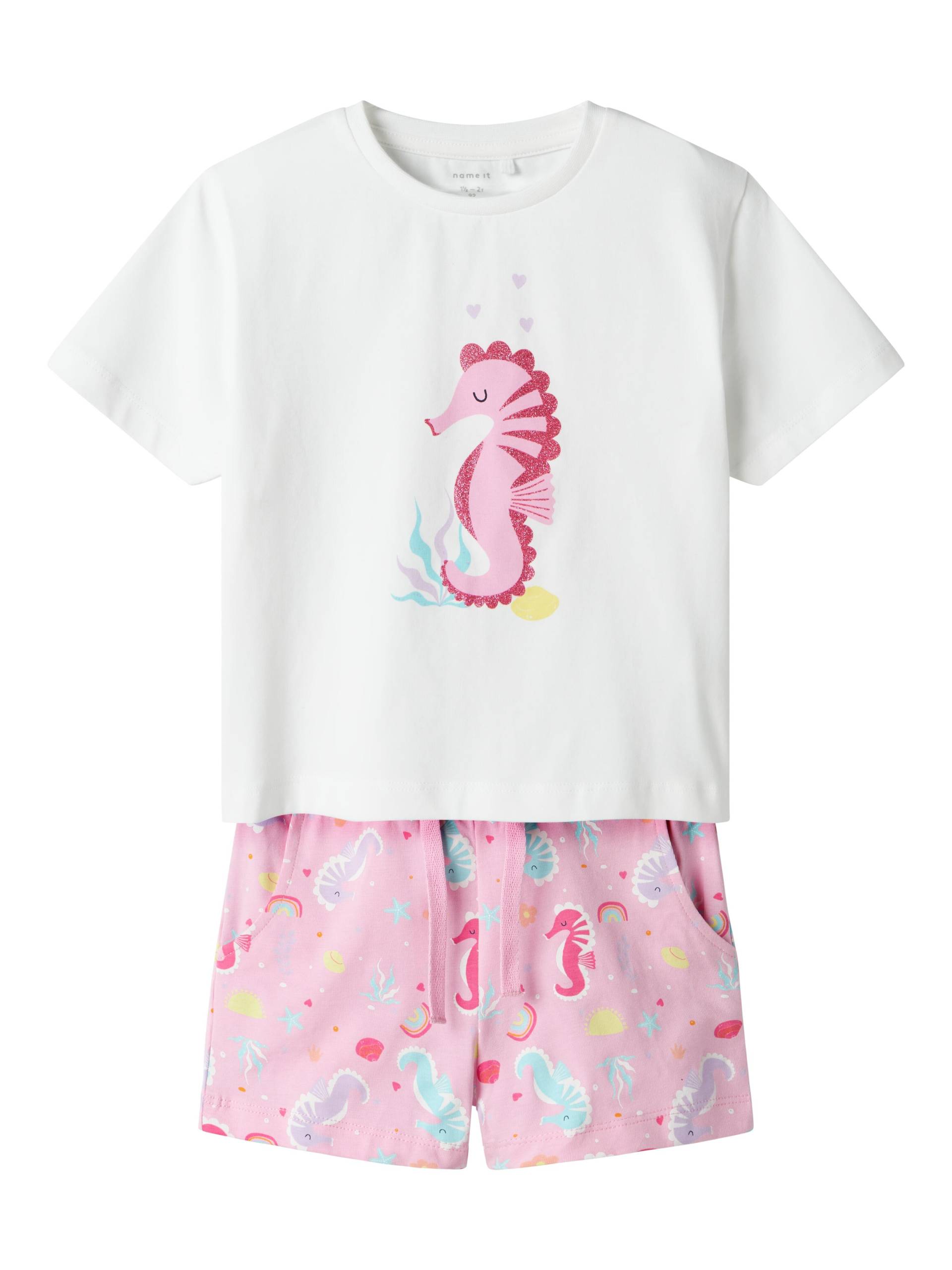 NAME IT - NMFZOSANNA NREG SHORTS SET pink frosting - Gr. - 92 von NAME IT