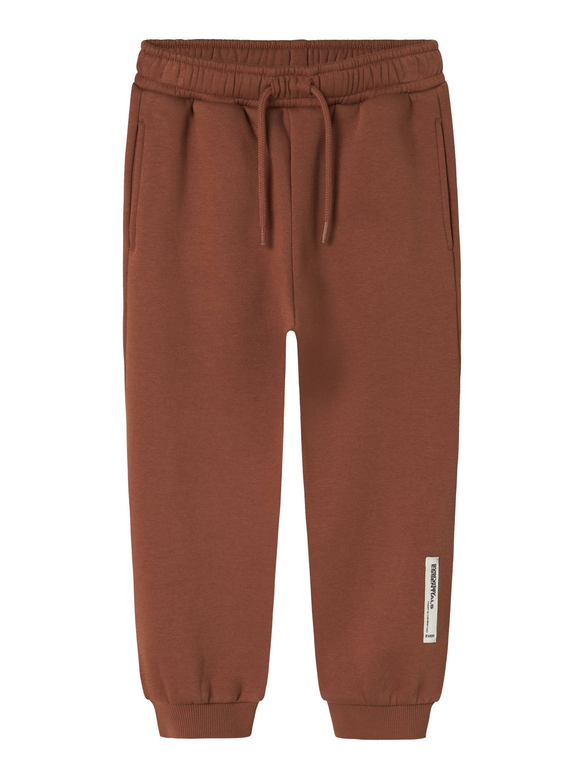 NAME IT - NMMOKIAN NREG SWE PANT BRU BF carob brown - Gr. - 128 von NAME IT