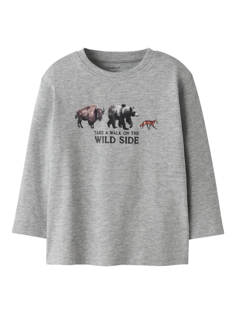 NAME IT - NMMORIS LS NREG TOP BOX grey melange - Gr. - 92 von NAME IT