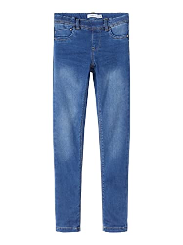 NAME IT Mädchen Skinny Jeans-Hose aus weichem Denim Medium Blue Denim 164 von NAME IT