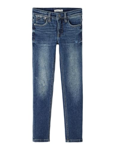 NAME IT Jungen NKMTHEO XSLIM Jeans 7640-RY NOOS Hose, Dark Blue Denim, 158 von NAME IT