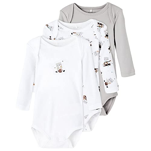 name it Unisex Baby NBNBODY 3P LS Alloy Bear NOOS Body, 86 von NAME IT