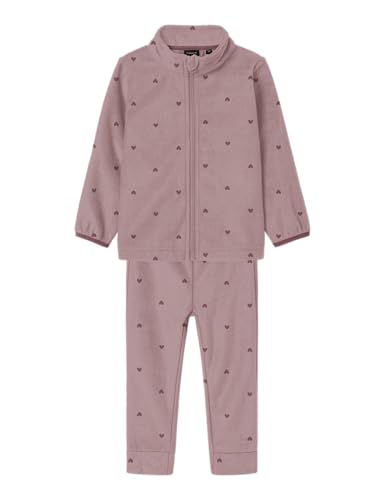 NAME IT Unisex Kinder Nmnspektra Fleece Set AOP Fo, Woodrose, Numeric_110 von NAME IT