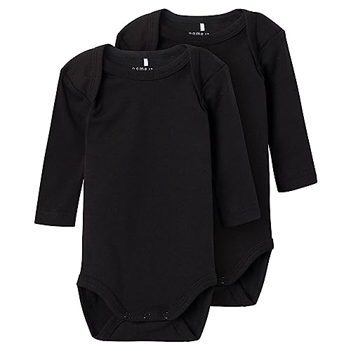 NAME IT Unisex NBNBODY 2P LS SOLID Black NOOS Body, 50 von NAME IT