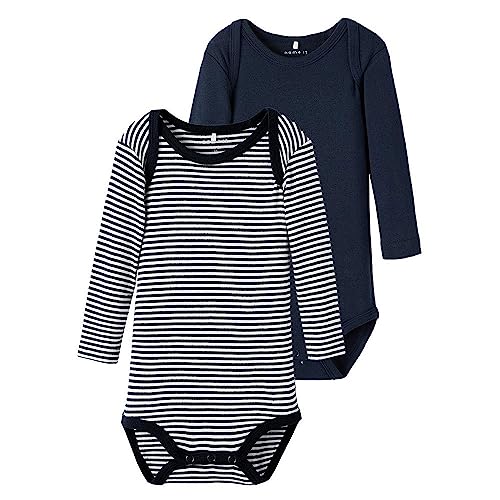 NAME IT Unisex NBNBODY 2P LS Y/D CORE NOOS Body, Dark Sapphire, 74 von NAME IT