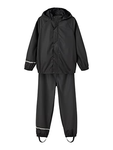 NAME IT Unisex NKNDRY RAIN NOOS Regen Set, Black, 104 von NAME IT