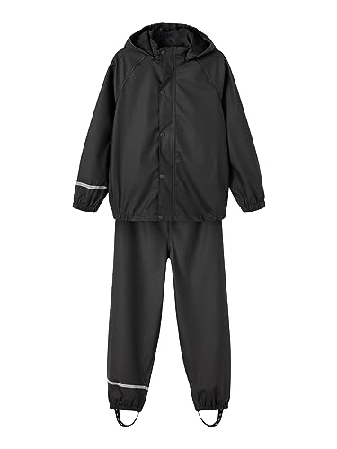 NAME IT Unisex NKNDRY RAIN NOOS Regen Set, Black, 92 von NAME IT