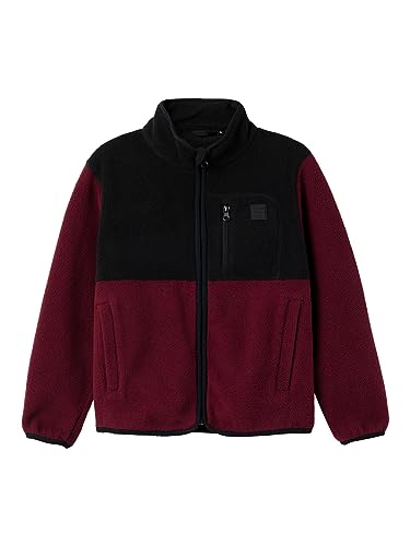 NAME IT Unisex NKNMEEKO Fleece Jacket Fleecejacke, Windsor Wine, 116 von NAME IT