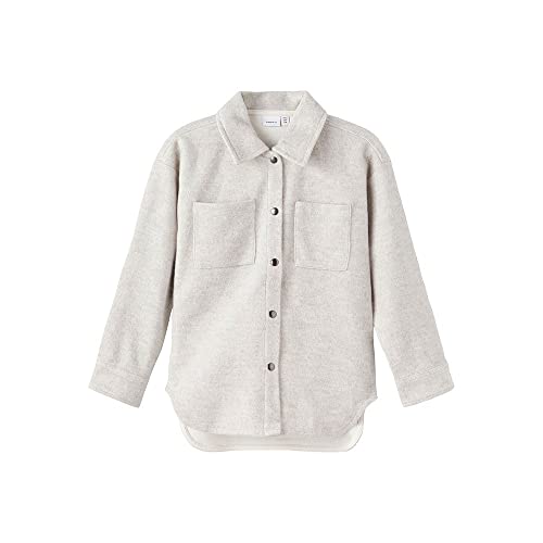 NAME IT Unisex NKNNELOA LS Overshirt NOOS Jacke, Grey Melange, 158/164 von NAME IT