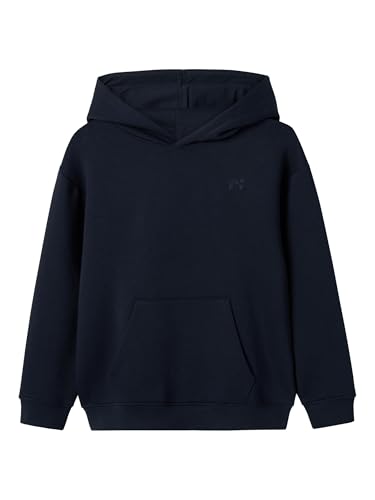 NAME IT Unisex NKNPARKER RLX LS Sweat WH BRU NOOS Kapuzenpullover, Dark Sapphire, 116 cm von NAME IT