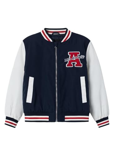 NAME IT Unisex NMNMAIN Bomber Jacket PB Bomberjacke, Blau, 98 von NAME IT