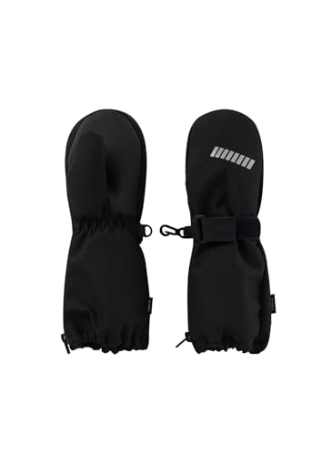 NAME IT Unisex NMNSNOW10 Mitten W Wool 2FO NOOS Fäustlinge, Black, 6 von NAME IT