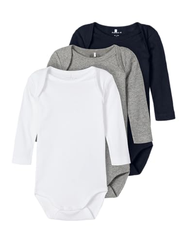 NAME IT Unisex Nbnbody 3P Ls Solid Noos, Dark Sapphire, Numeric_86 von NAME IT