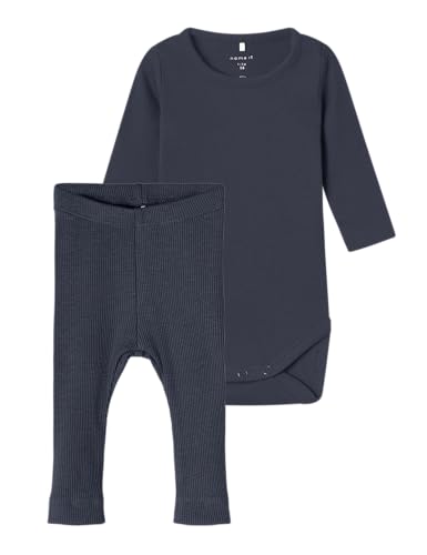 NAME IT Unisex Nbnkab Ls Body Legging Set Noos, Dark Sapphire, Numeric_80 von NAME IT