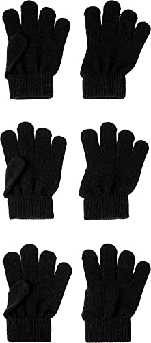 NAME IT Unisex Nknmagic Gloves 3p Noos Handschuhe, Black/Pack:3 PACK WITH ALL BLACK, 7 EU von NAME IT