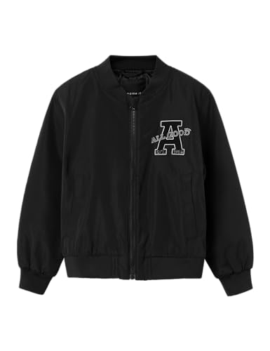 NAME IT Unisex Nknmain Bomber Jacket Pb Bomberjacke, Schwarz, 146 von NAME IT