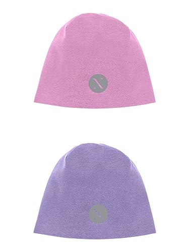 NAME IT Unisex Nknmaxi Ref Hat7 2p Beanie, Lilac Chiffon/Pack:W. Sand Verbena, 52-53 EU von NAME IT