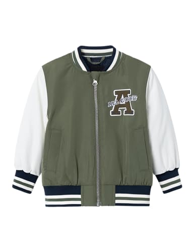 NAME IT Unisex Nmnmain Bomber Jacket Pb Bomberjacke, Grün, 110 von NAME IT