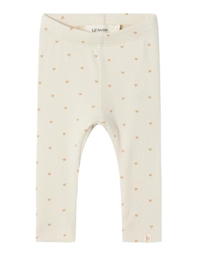 NAME IT Baby - Mädchen Nbfgago Slim Lil Noos Leggings, Turtledove/AOP:Heart, 62 EU von NAME IT