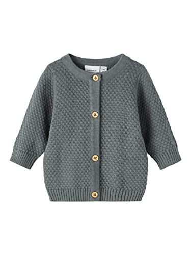 NAME IT Baby - Jungen Nbmrofin Ls Knit Card, Balsam Green, 68 von NAME IT