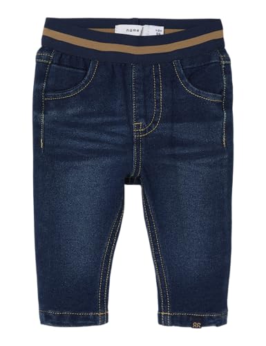 NAME IT Baby - Jungen Nbmsilas SWE 7025-tr Noos Slim-fit-Jeans, Dark Blue Denim 1, 68 EU von NAME IT