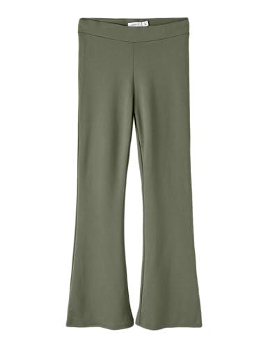 NAME IT Mädchen Nkffrikkali Bootcut Pant Noos Stoffhose, Deep Lichen Green, 140 EU von NAME IT
