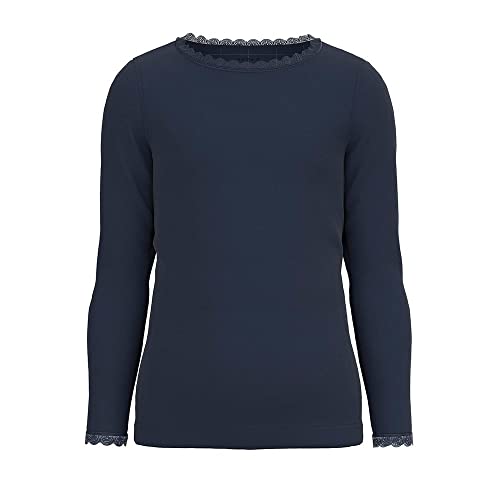NAME IT Mädchen Nkflitte Ls XSL Noos Top, Dark Sapphire, 92 EU von NAME IT