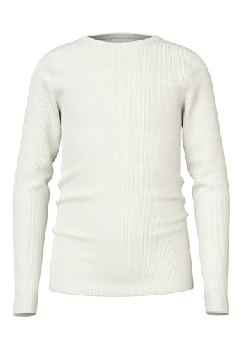 NAME IT Mädchen Nkfnakal Short Top Noos Langarmshirt, Bright White, 116 EU von NAME IT