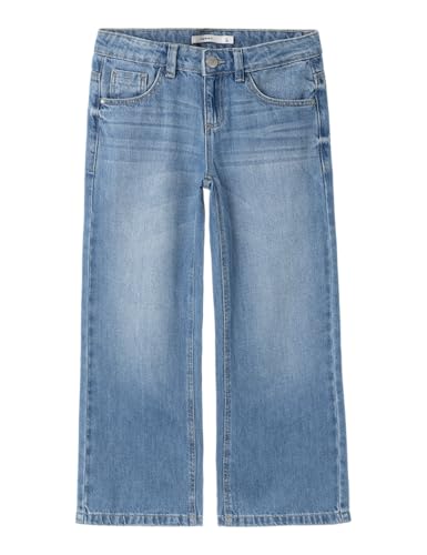 NAME IT Mädchen Nkfrose Wide 5529-be Noos Weite Jeans, Medium Blue Denim, 158 EU von NAME IT