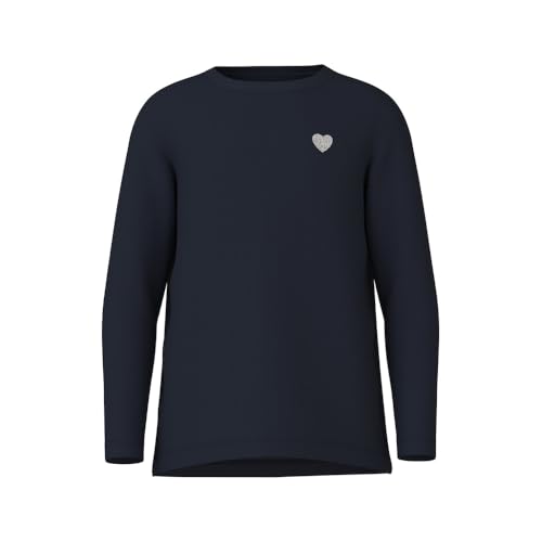 NAME IT Mädchen Nkfvioline Loose Top Noos Langarmshirt, Dark Sapphire, 116 EU von NAME IT