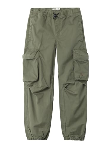 NAME IT Jungen Nkmben Twi Pant 1900-tf Noos Parachutehose, Dusty Olive, 170 EU von NAME IT
