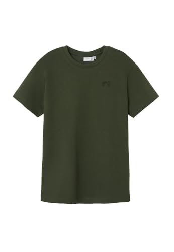 NAME IT Jungen Nkmgreg Nreg Top Noos T-Shirt, Olive Night, 158-164 EU von NAME IT