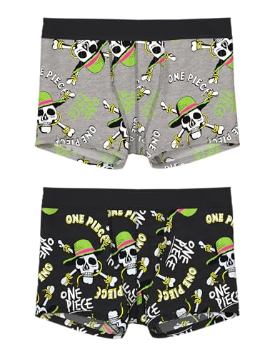 NAME IT Jungen Nkmjef Onepiece 2p Noos Bfu Boxershorts 13234822-2,Black/Pack:2p Black + Grey Melange,116 von NAME IT