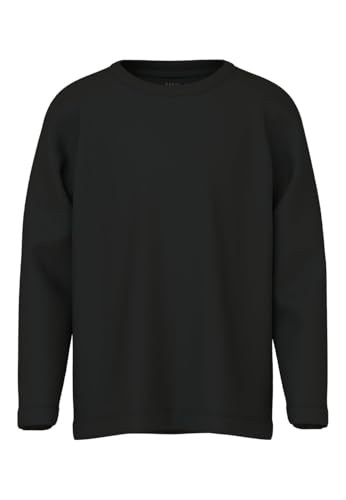 NAME IT Jungen Nkmvobbo Top Noos Langarmshirt, Schwarz, 134-140 EU von NAME IT