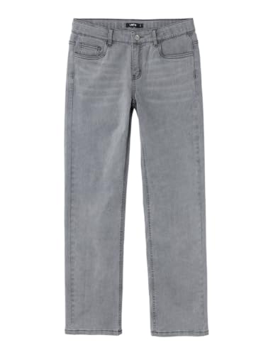 NAME IT Mädchen Nlftariannes DNM Lw Straight Pant Noos Gerade Jeans, Grey Denim, 170 EU von NAME IT