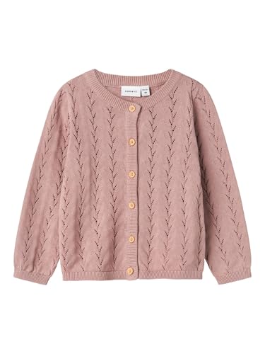 NAME IT Mädchen Nmfbanni Ls Knit Card Noos Strickjacke, Deauville Mauve, 92 EU von NAME IT