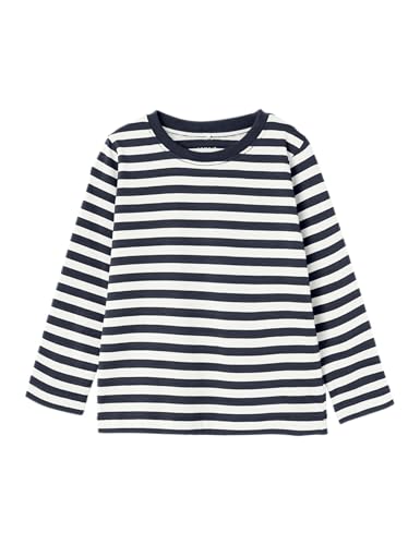 NAME IT Jungen Nmmsalmo Nreg Top Noos Langarmshirt, Dark Sapphire/Stripes:y/D Stripe, 110 EU von NAME IT